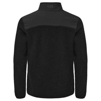 Black - Back - Cutter & Buck Mens Cascade Sherpa Fleece Jacket