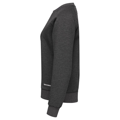 Anthracite Melange - Side - Cutter & Buck Womens-Ladies Crew Neck Sweatshirt