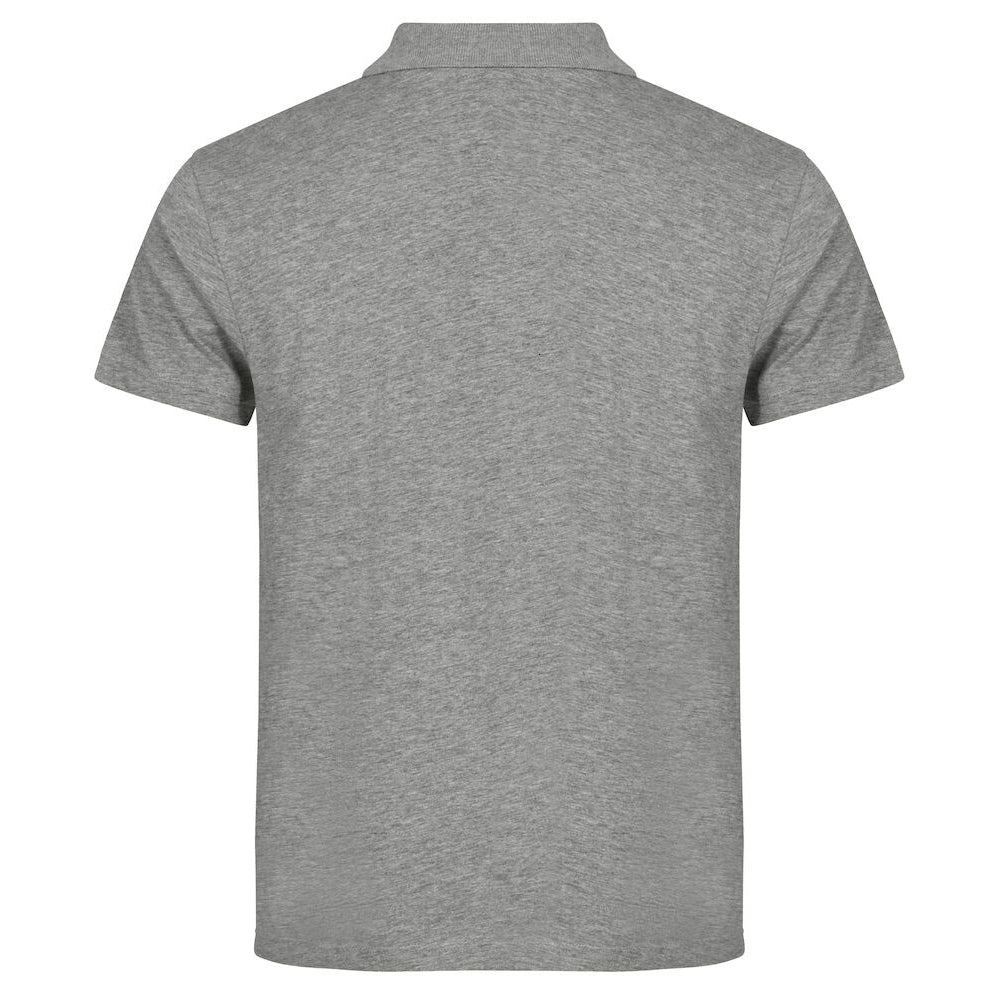 Grey Melange - Back - Clique Unisex Adult Single Jersey Polo Shirt