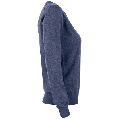 Navy Melange - Lifestyle - Cutter & Buck Womens-Ladies Oakville Crew Neck Sweatshirt