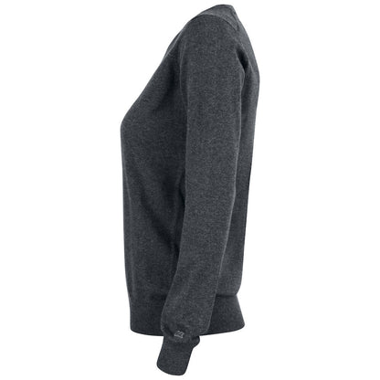 Anthracite Melange - Side - Cutter & Buck Womens-Ladies Oakville Crew Neck Sweatshirt