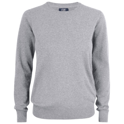 Grey Melange - Front - Cutter & Buck Womens-Ladies Oakville Crew Neck Sweatshirt