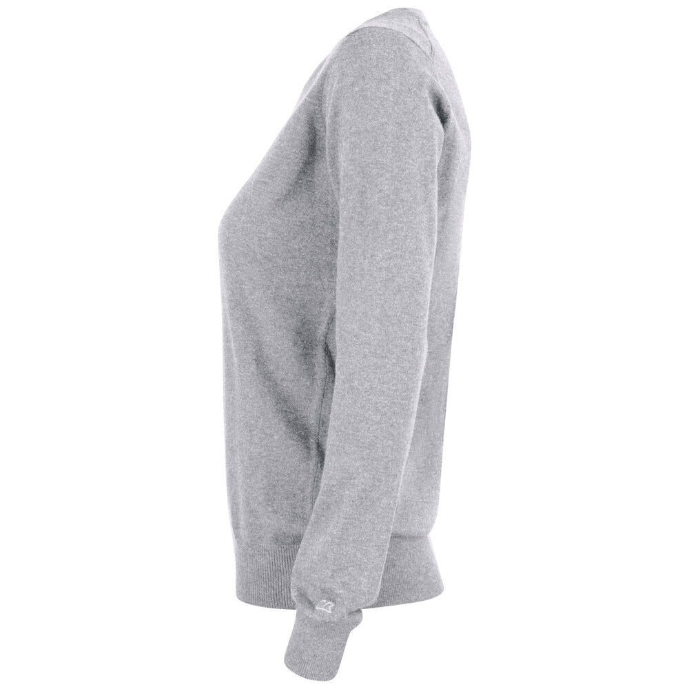 Grey Melange - Side - Cutter & Buck Womens-Ladies Oakville Crew Neck Sweatshirt