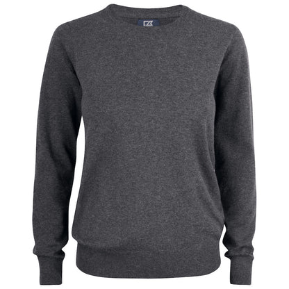 Anthracite Melange - Front - Cutter & Buck Womens-Ladies Oakville Crew Neck Sweatshirt