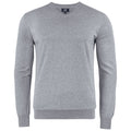 Grey Melange - Front - Cutter & Buck Mens Oakville V Neck Sweatshirt