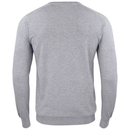 Grey Melange - Back - Cutter & Buck Mens Oakville V Neck Sweatshirt