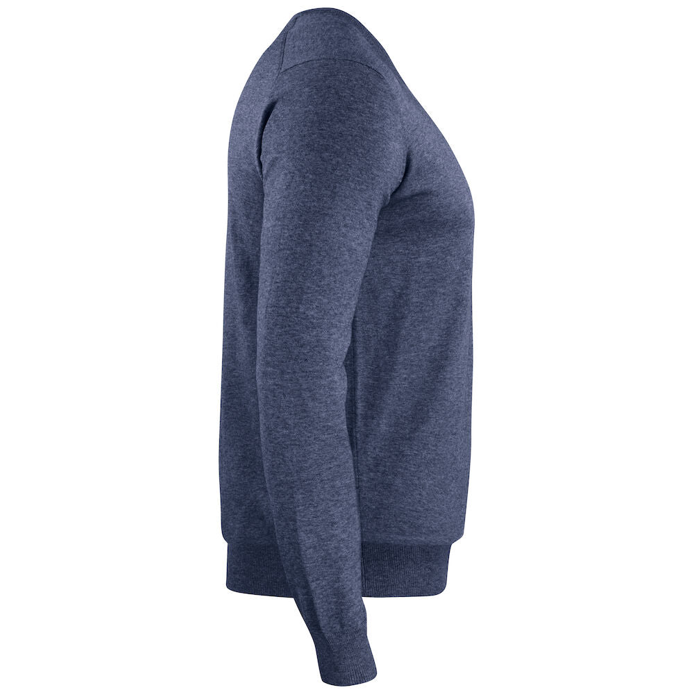 Navy Melange - Lifestyle - Cutter & Buck Mens Oakville V Neck Sweatshirt