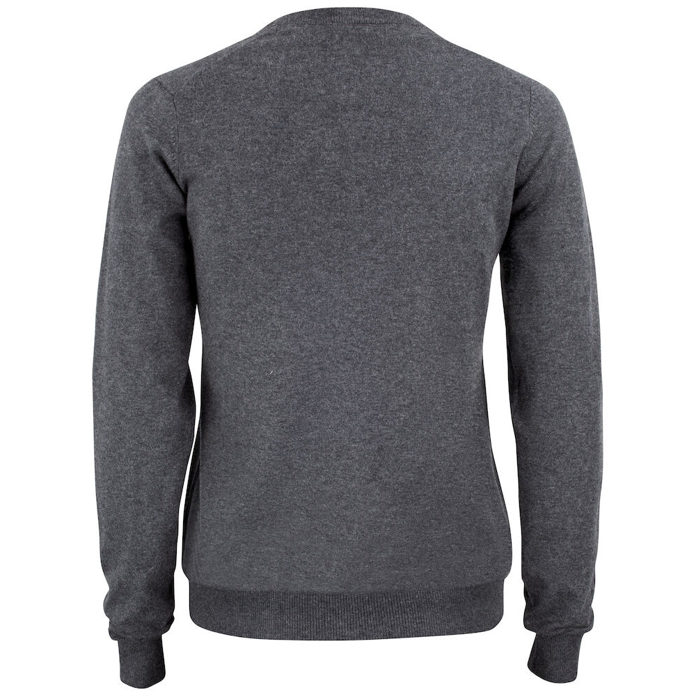 Anthracite Melange - Back - Cutter & Buck Womens-Ladies Oakville V Neck Sweatshirt