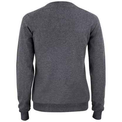 Anthracite Melange - Back - Cutter & Buck Womens-Ladies Oakville V Neck Sweatshirt