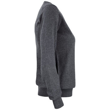 Anthracite Melange - Lifestyle - Cutter & Buck Womens-Ladies Oakville V Neck Sweatshirt