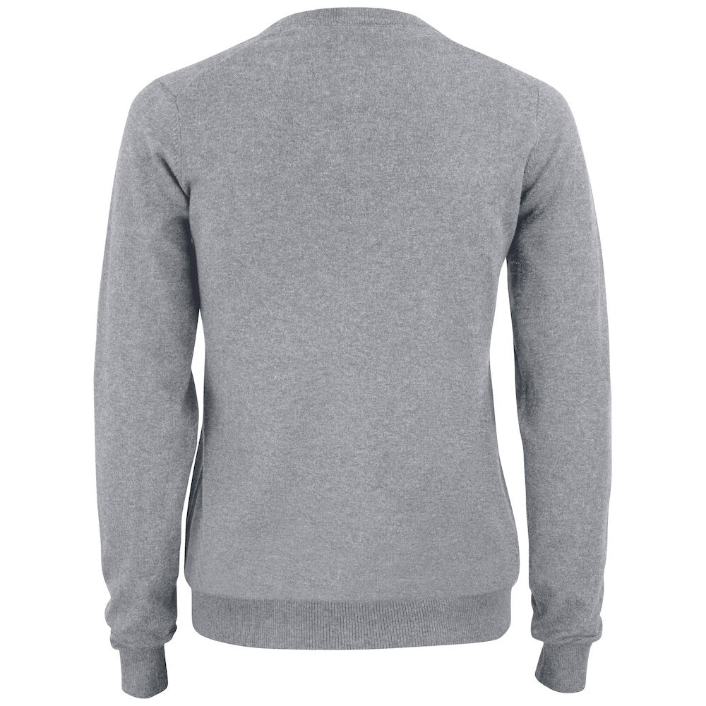 Grey Melange - Back - Cutter & Buck Womens-Ladies Oakville V Neck Sweatshirt