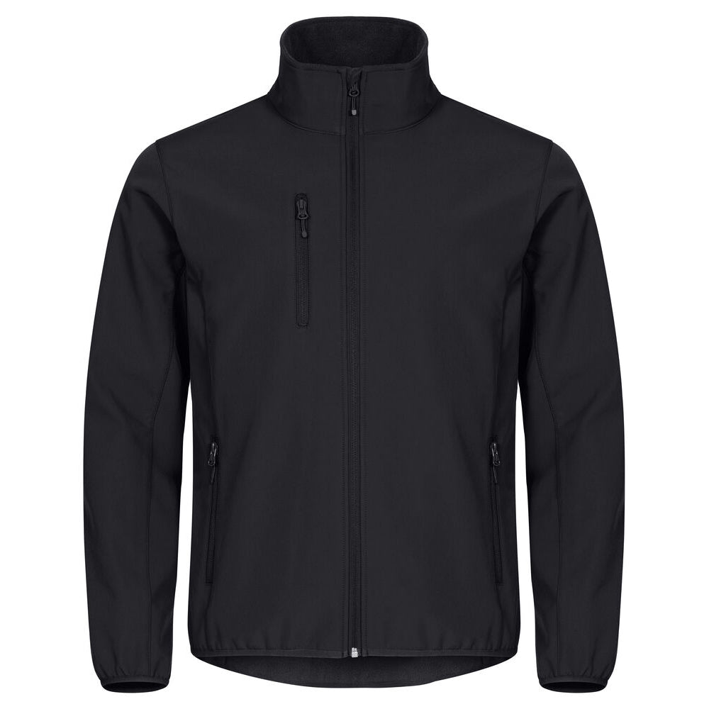 Black - Front - Clique Mens Classic Soft Shell Jacket