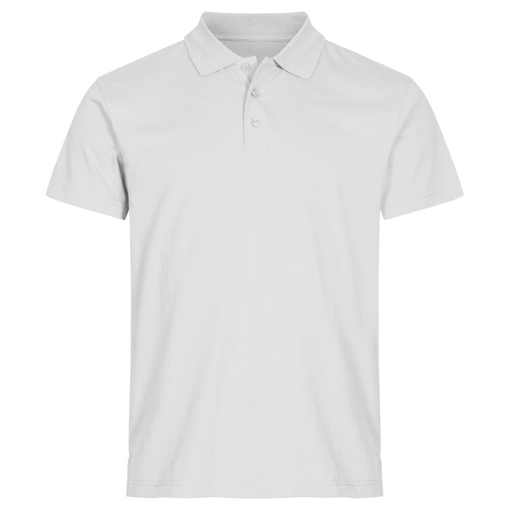 White - Front - Clique Unisex Adult Single Jersey Polo Shirt