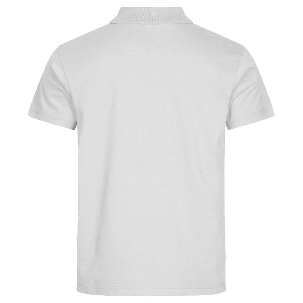 White - Back - Clique Unisex Adult Single Jersey Polo Shirt