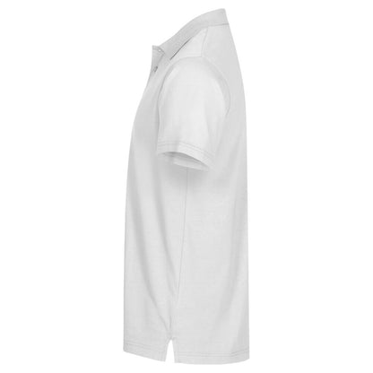 White - Side - Clique Unisex Adult Single Jersey Polo Shirt