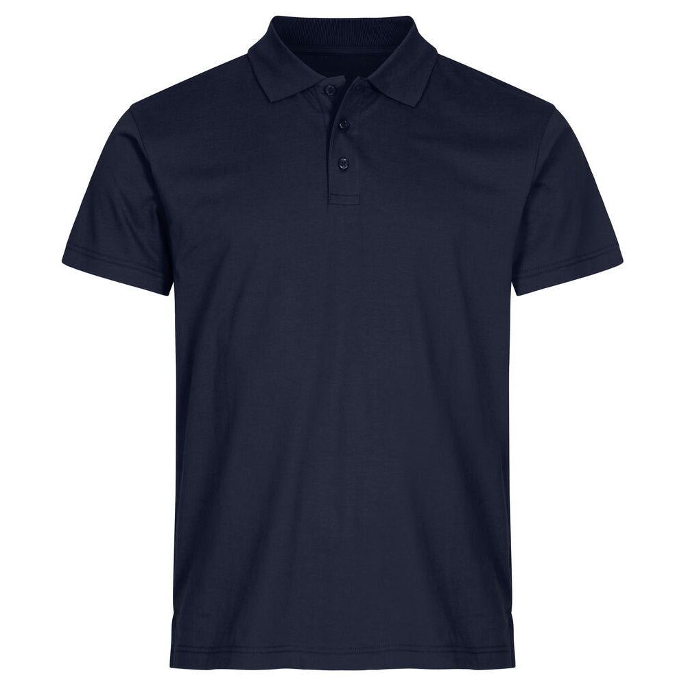 Dark Navy - Front - Clique Unisex Adult Single Jersey Polo Shirt