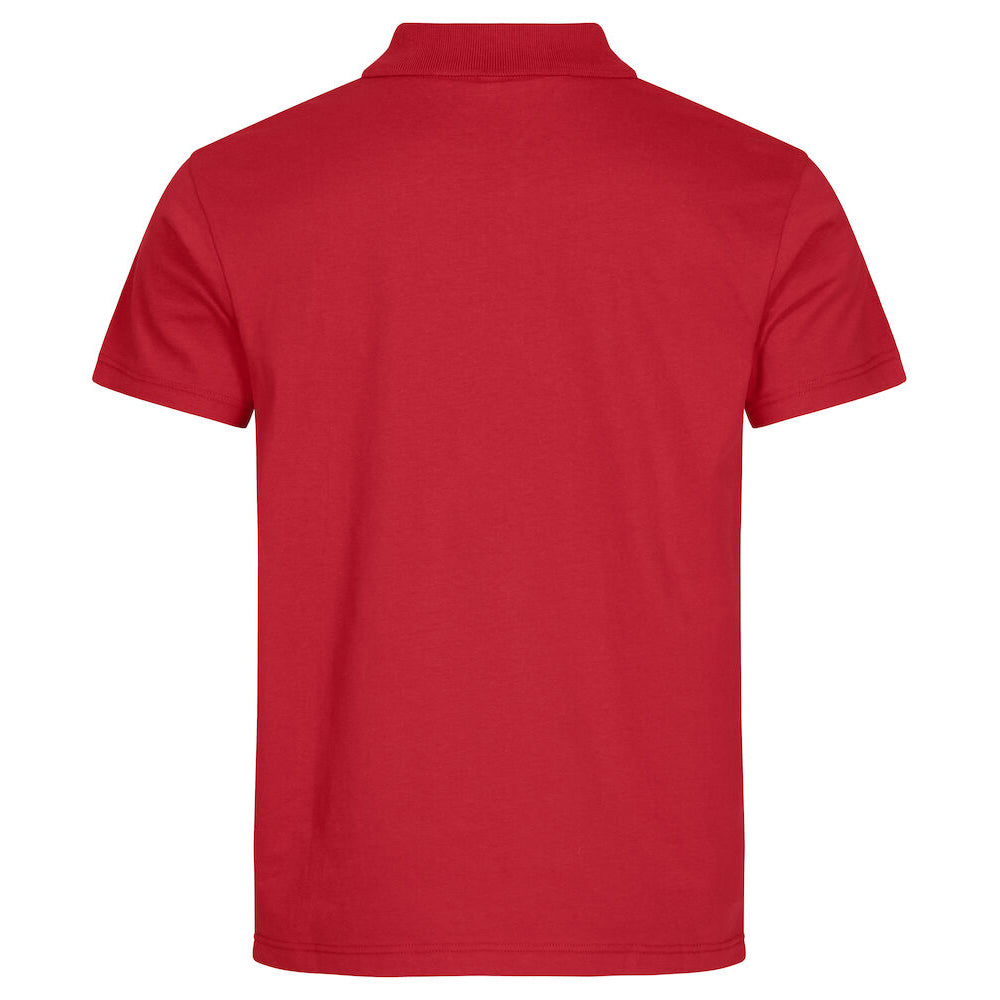 Red - Back - Clique Unisex Adult Single Jersey Polo Shirt
