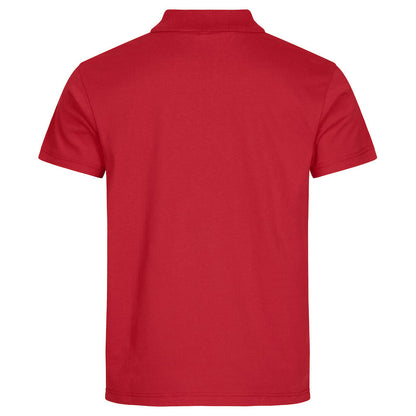 Red - Back - Clique Unisex Adult Single Jersey Polo Shirt
