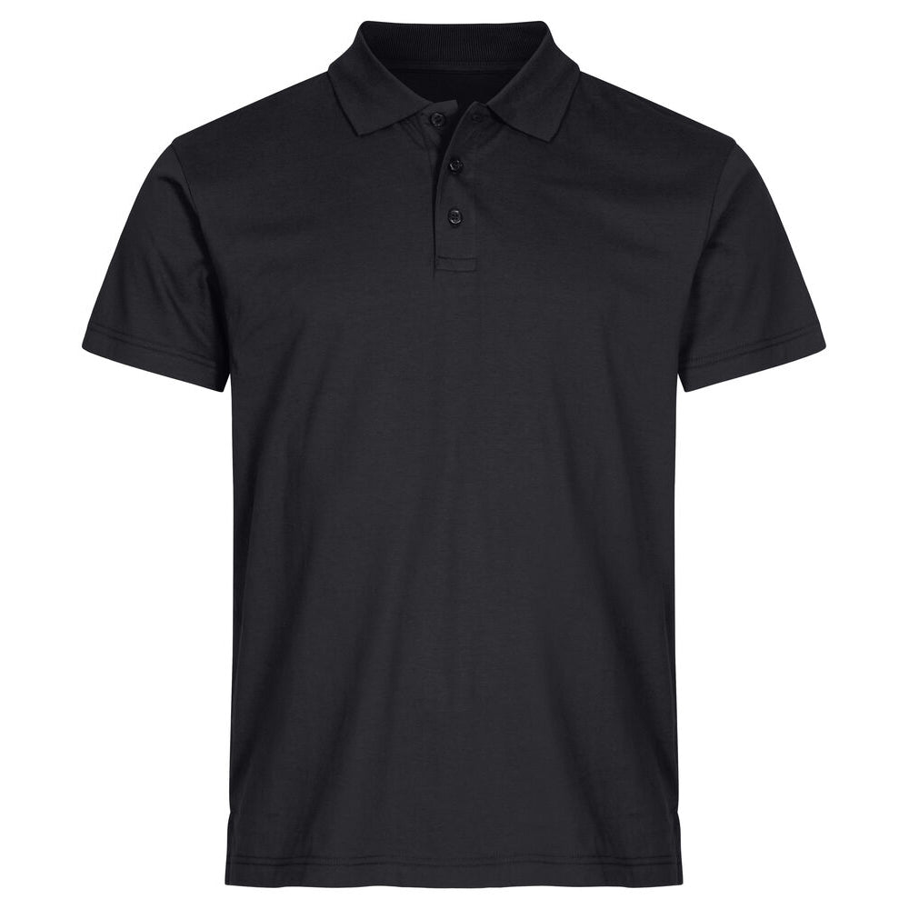 Black - Front - Clique Unisex Adult Single Jersey Polo Shirt