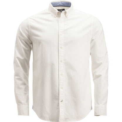 White - Front - Cutter & Buck Mens Belfair Oxford Shirt