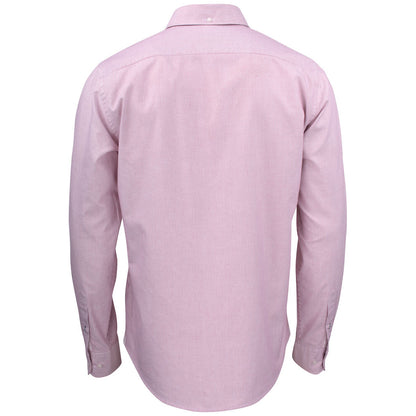 Burgundy-White - Back - Cutter & Buck Mens Belfair Oxford Shirt