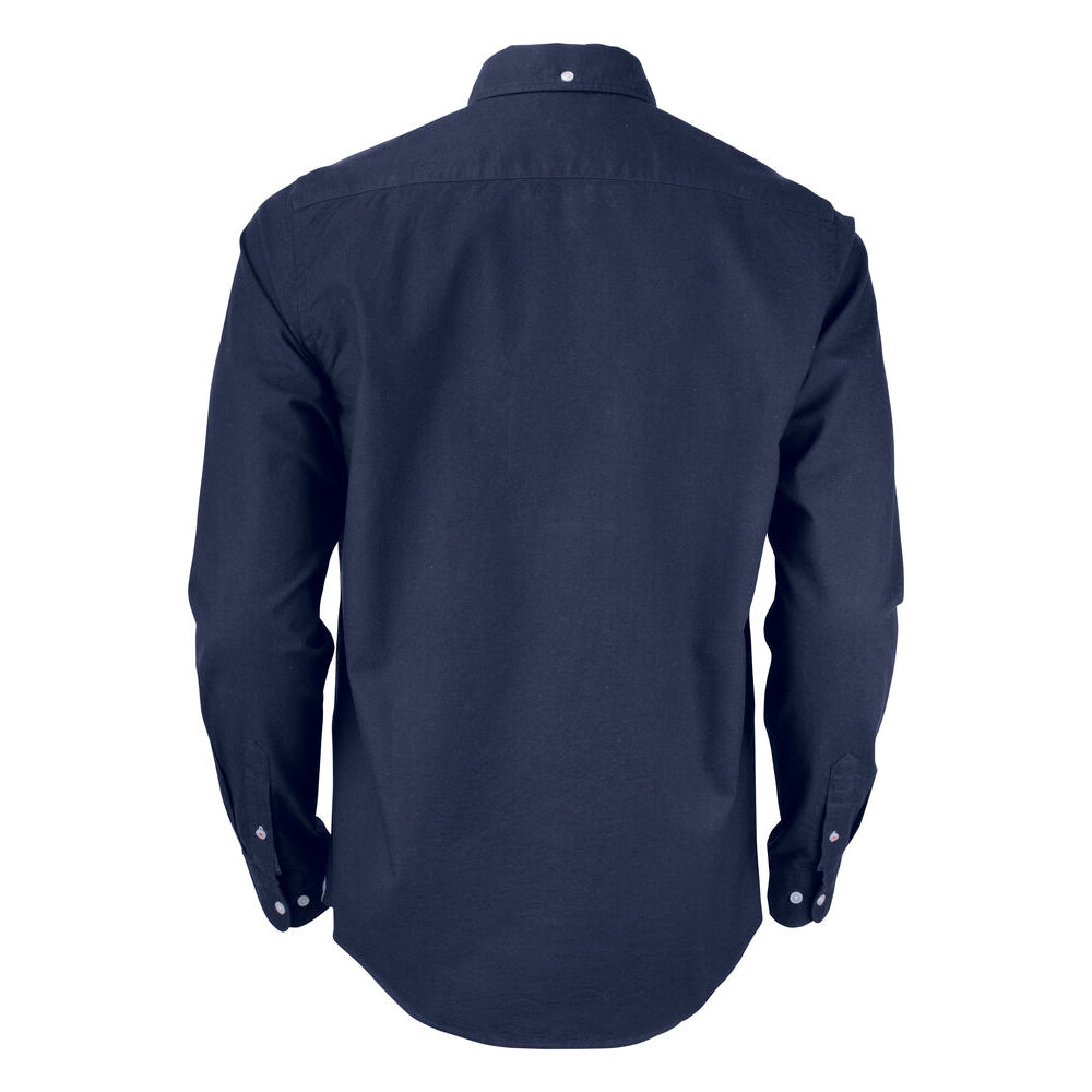 Dark Navy - Back - Cutter & Buck Mens Belfair Oxford Shirt