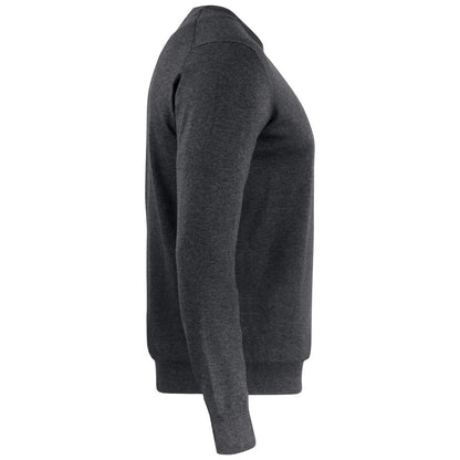 Anthracite Melange, Melange - Side - Cutter & Buck Mens Oakville Knitted Crew Neck Sweater Top