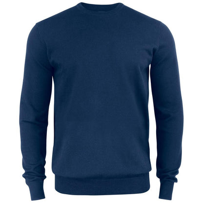 Dark Navy - Front - Cutter & Buck Mens Oakville Knitted Crew Neck Sweater Top