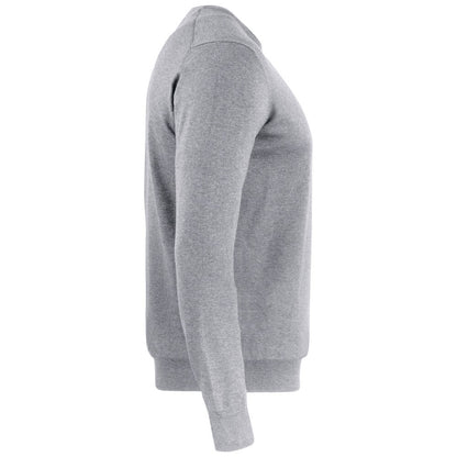 Grey Melange - Side - Cutter & Buck Mens Oakville Knitted Crew Neck Sweater Top