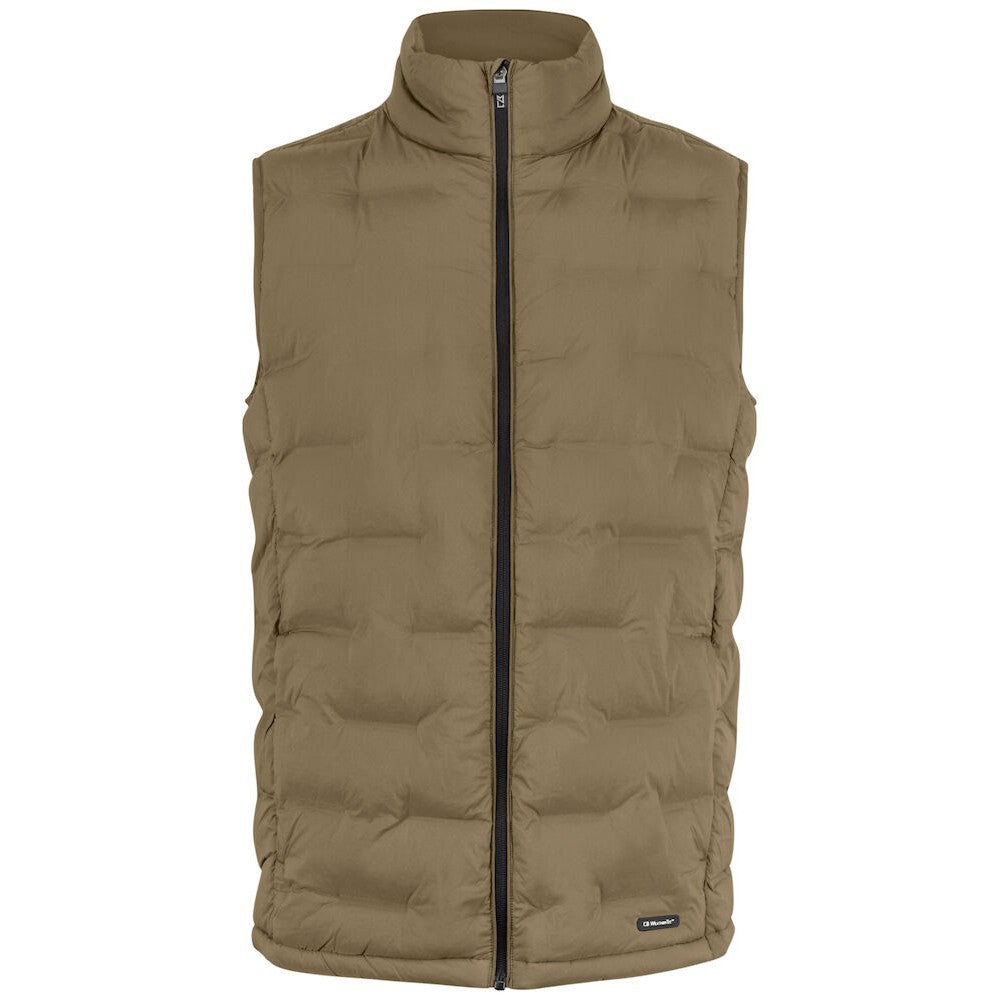 Khaki - Front - Cutter & Buck Mens Baker Gilet