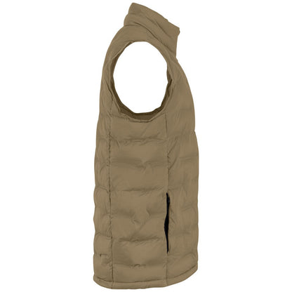 Khaki - Side - Cutter & Buck Mens Baker Gilet
