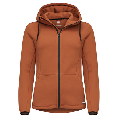 Orange Rust - Front - Cutter & Buck Womens-Ladies Pemberton Full Zip Hoodie