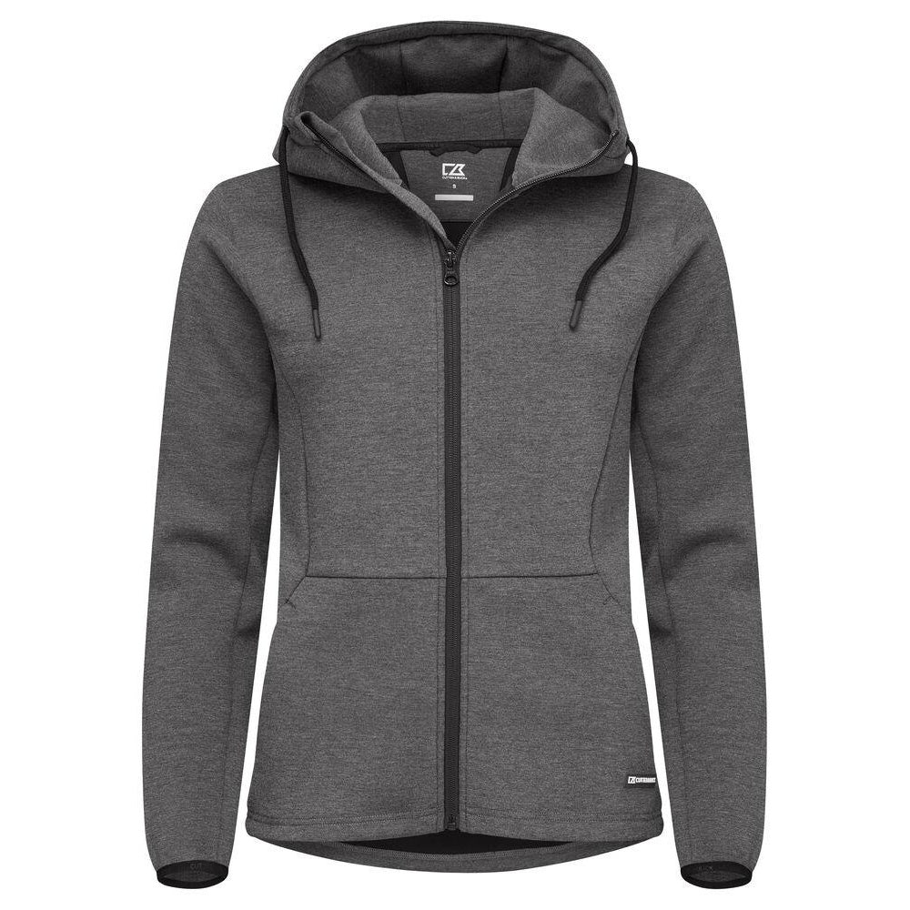 Anthracite Melange - Front - Cutter & Buck Womens-Ladies Pemberton Full Zip Hoodie