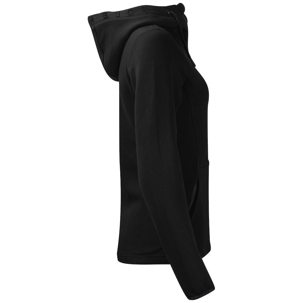 Black - Side - Cutter & Buck Womens-Ladies Pemberton Full Zip Hoodie