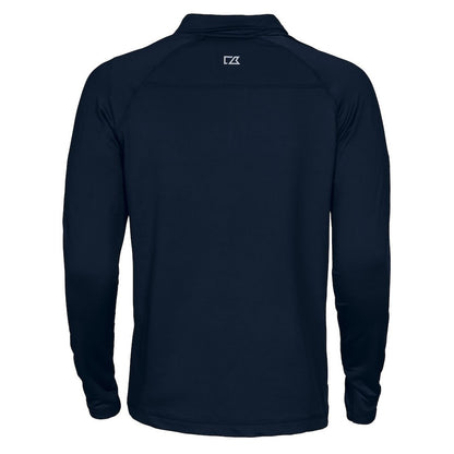 Dark Navy - Back - Cutter & Buck Mens Coos Bay Half Zip Top