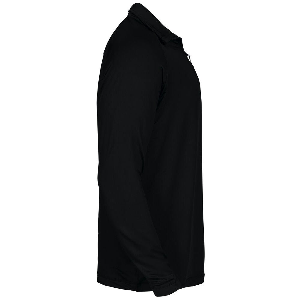 Black - Side - Cutter & Buck Mens Coos Bay Half Zip Top