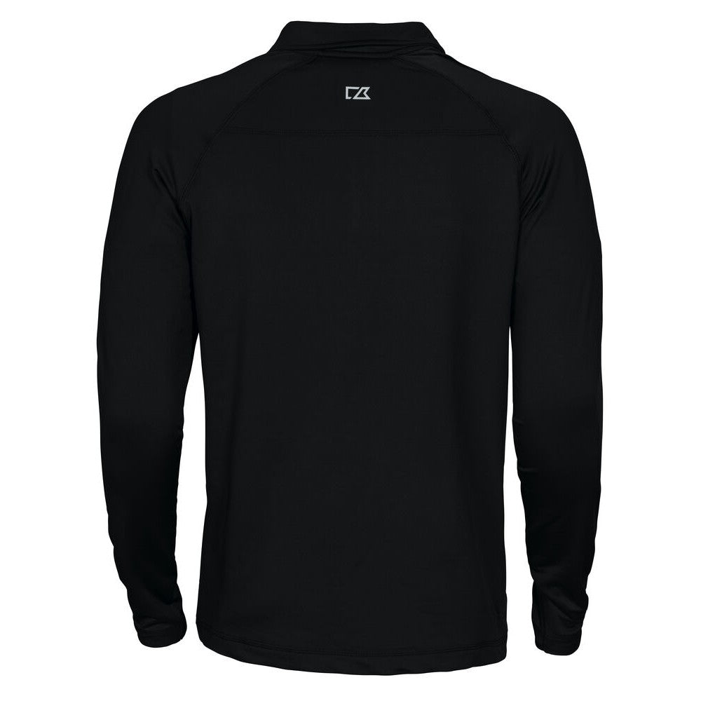 Black - Back - Cutter & Buck Mens Coos Bay Half Zip Top