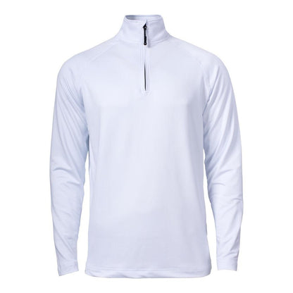 White - Front - Cutter & Buck Mens Coos Bay Half Zip Top