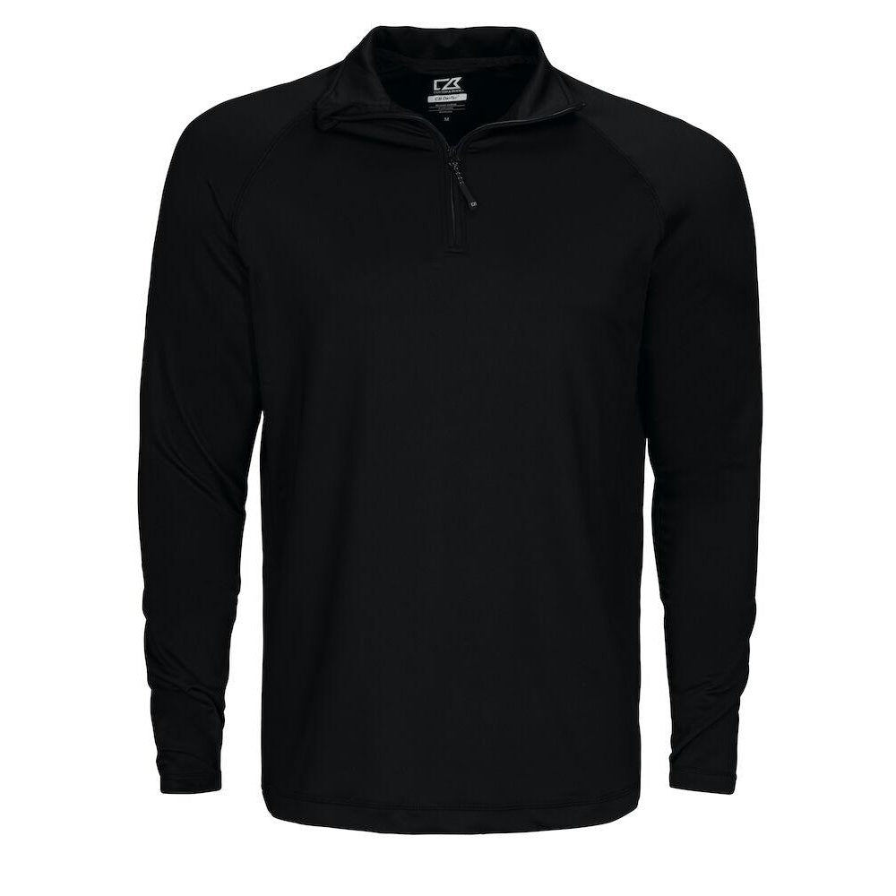 Black - Front - Cutter & Buck Mens Coos Bay Half Zip Top