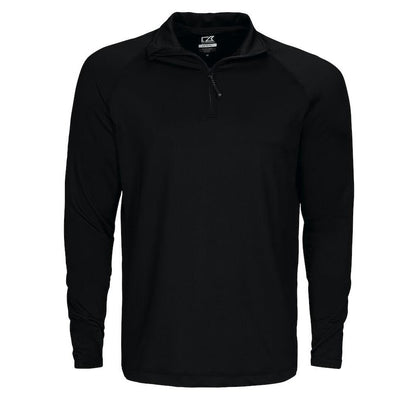 Black - Front - Cutter & Buck Mens Coos Bay Half Zip Top