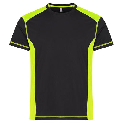 Visibility Yellow - Front - Clique Mens Ambition Visibility T-Shirt