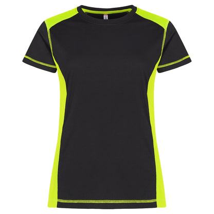 Visibility Yellow - Front - Clique Womens-Ladies Ambition T-Shirt