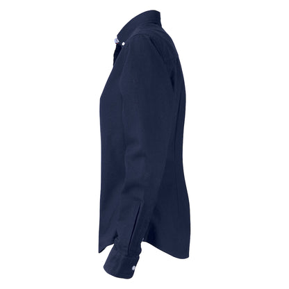 Dark Navy - Side - Cutter & Buck Womens-Ladies Belfair Shirt