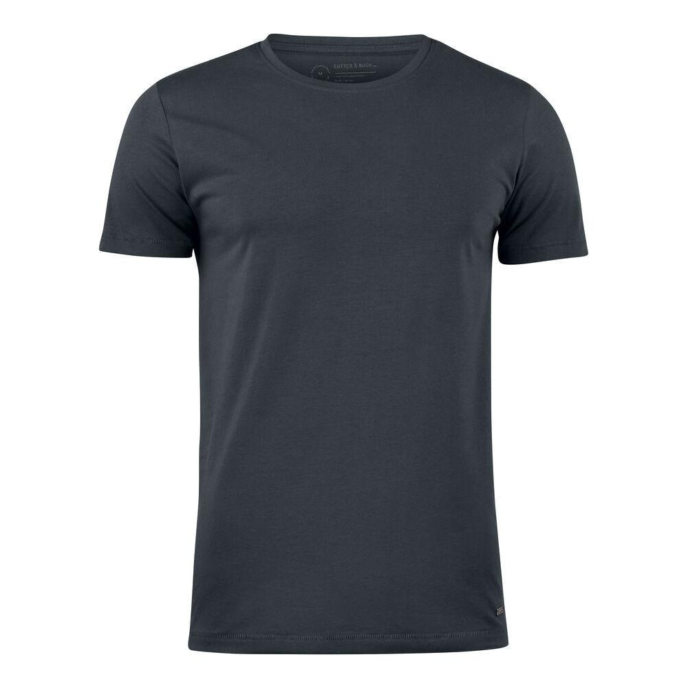 Black - Front - Cutter & Buck Mens Manzanita Round Neck T-Shirt
