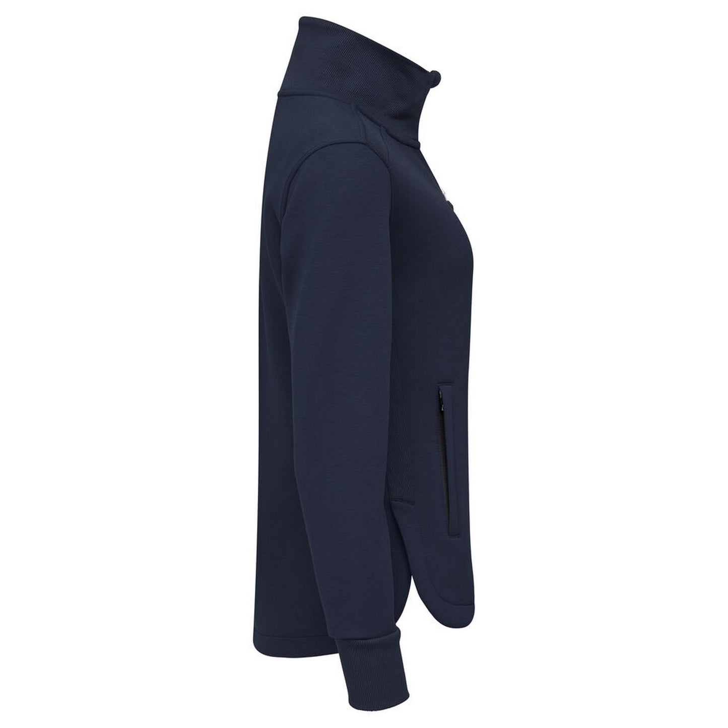 Dark Navy - Side - Cutter & Buck Womens-Ladies Pemberton Cardigan