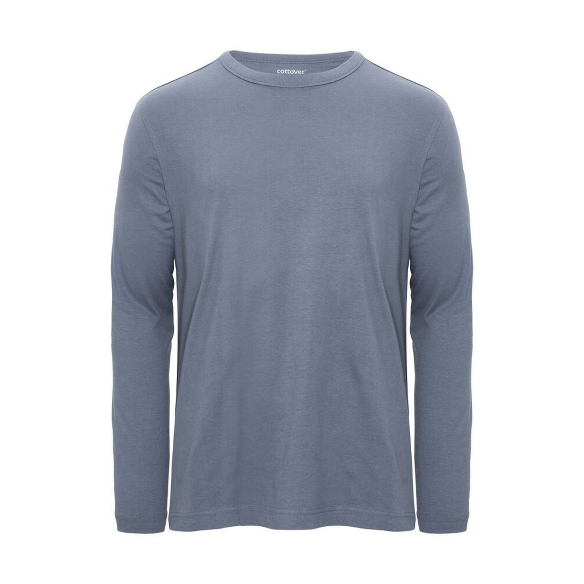 Dusty Blue - Front - Cottover Unisex Adult Relaxed Fit Long-Sleeved T-Shirt