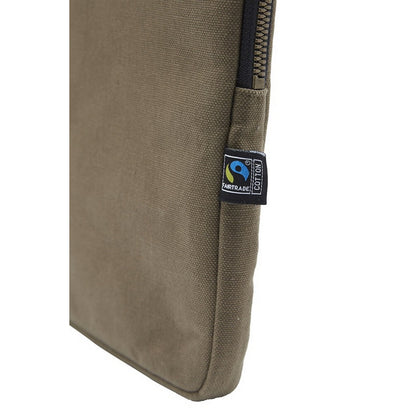 Dark Olive - Side - Cottover Canvas Laptop Bag