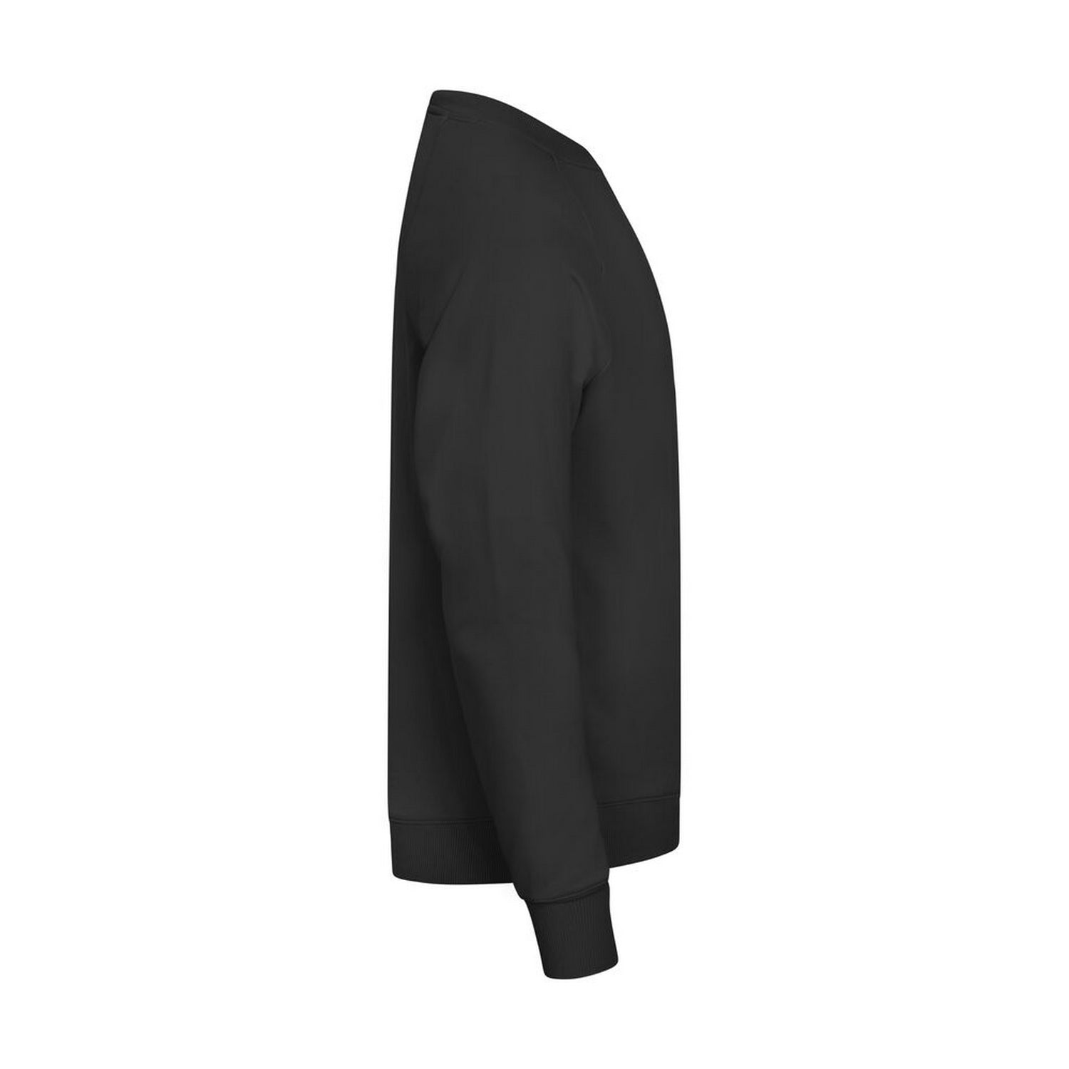 Black - Side - Clique Mens Miami Pro Round Neck Sweatshirt
