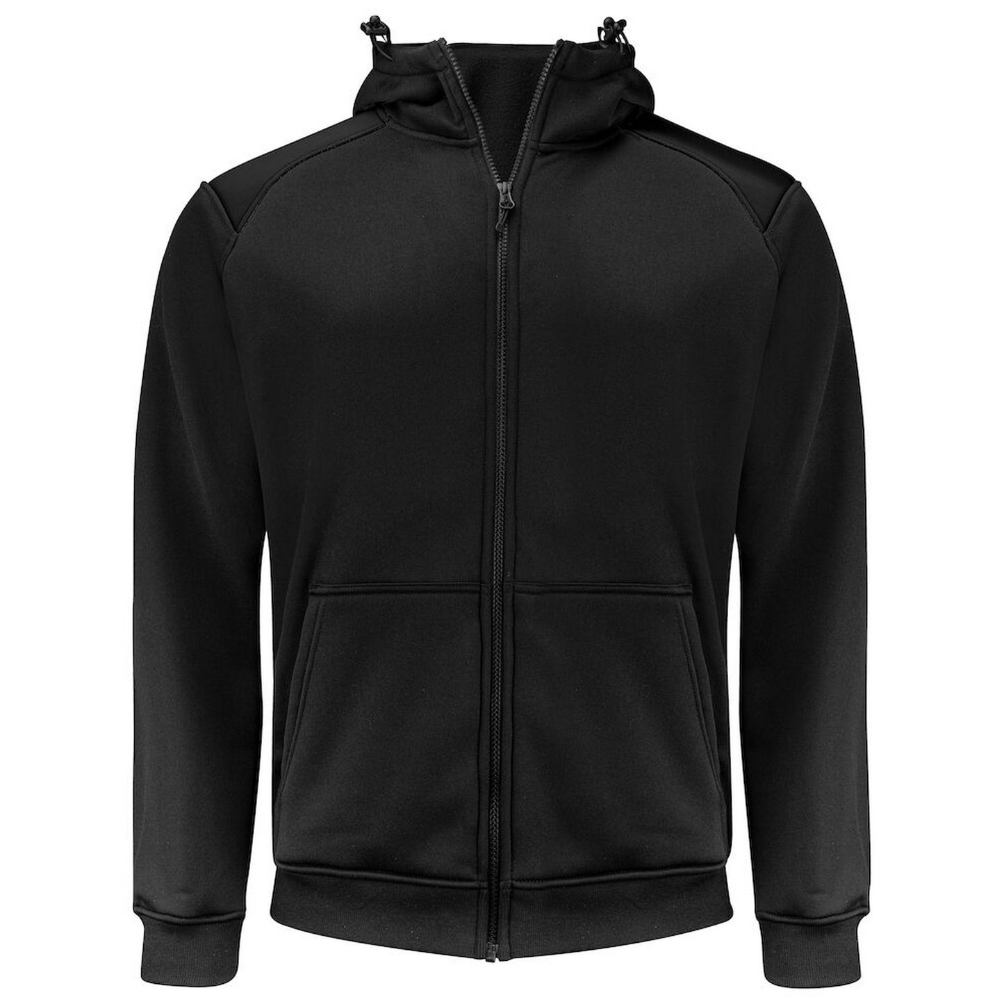 Black - Front - Projob Mens Full Zip Hoodie