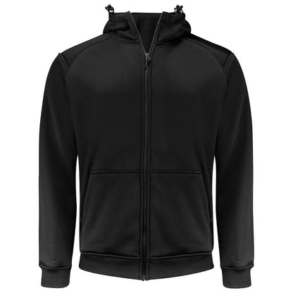 Black - Front - Projob Mens Full Zip Hoodie